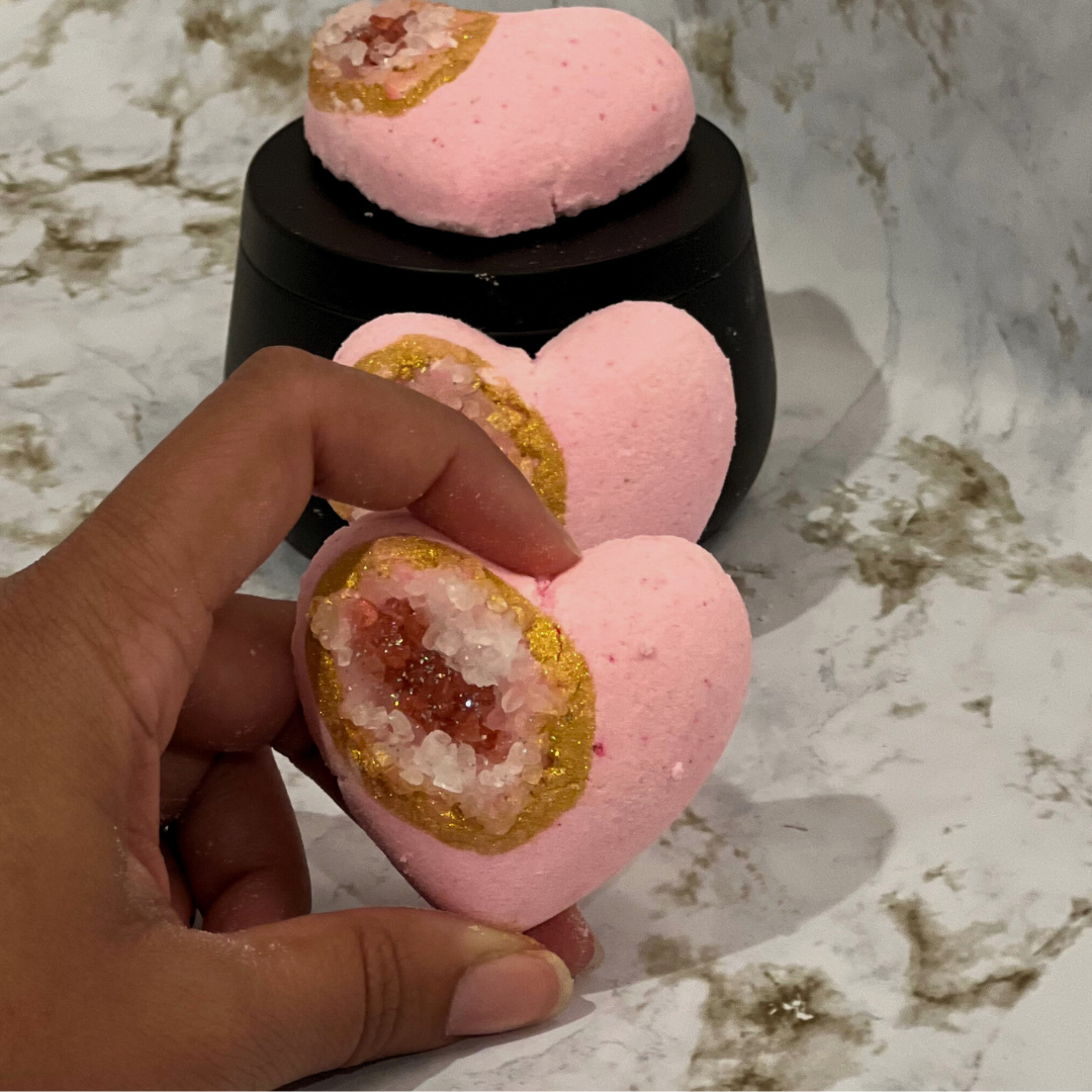 Mini Heart Geode Trio | Multiple Scents