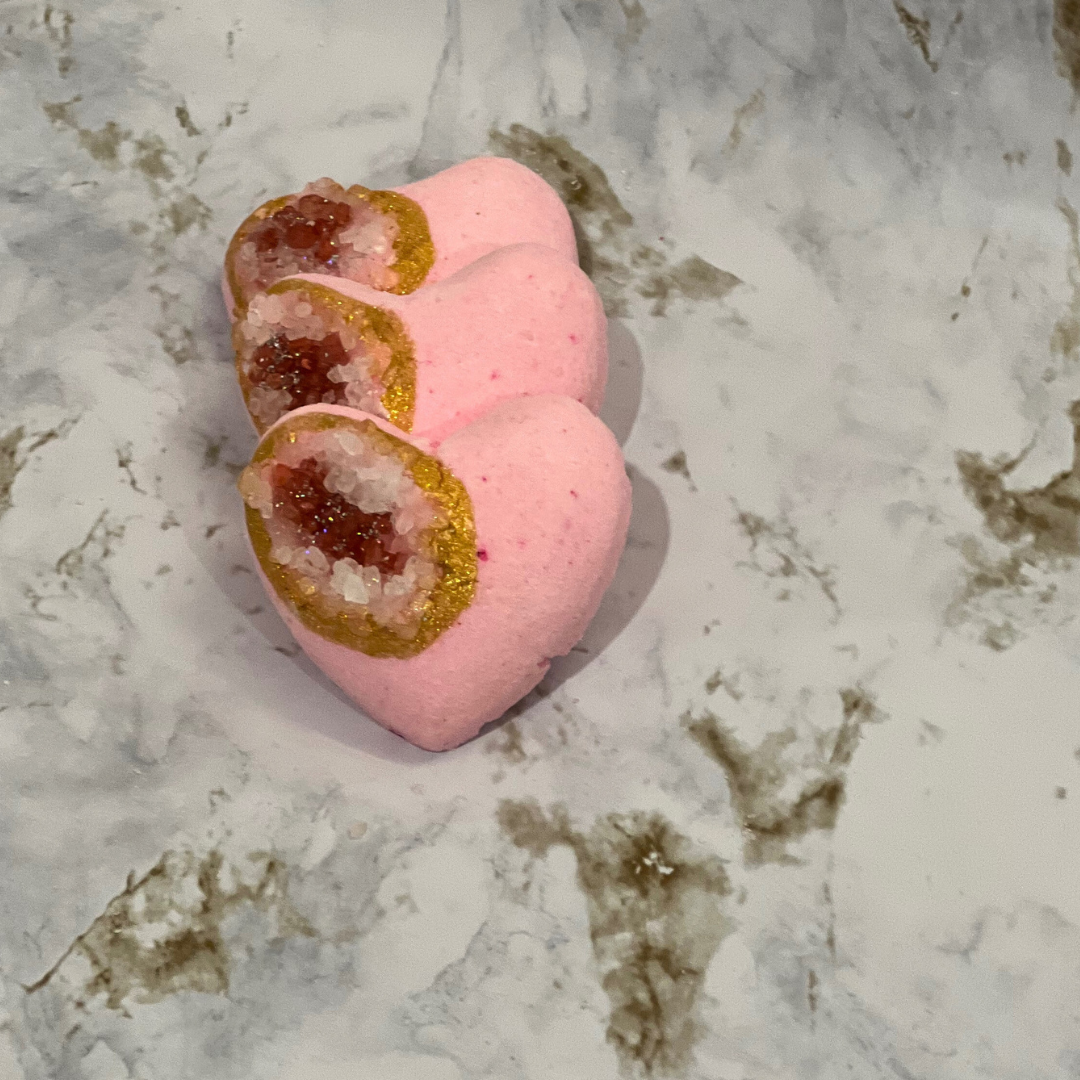 Mini Heart Geode Trio | Multiple Scents