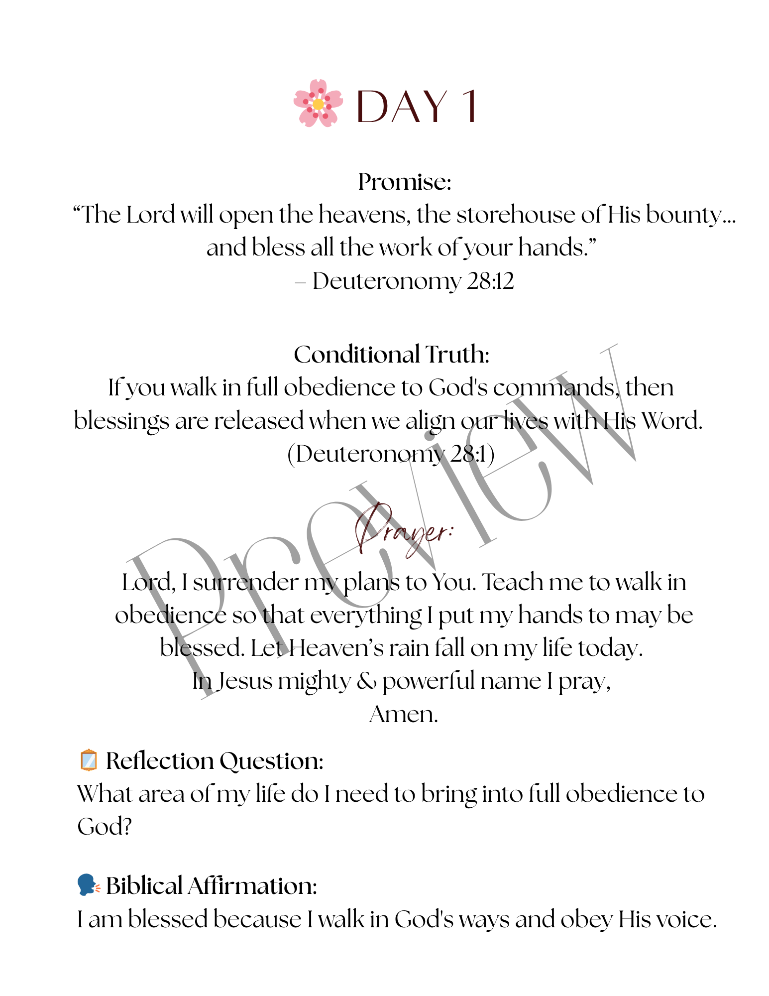Drenched in Promise- 30 day Digital Devotional Journal