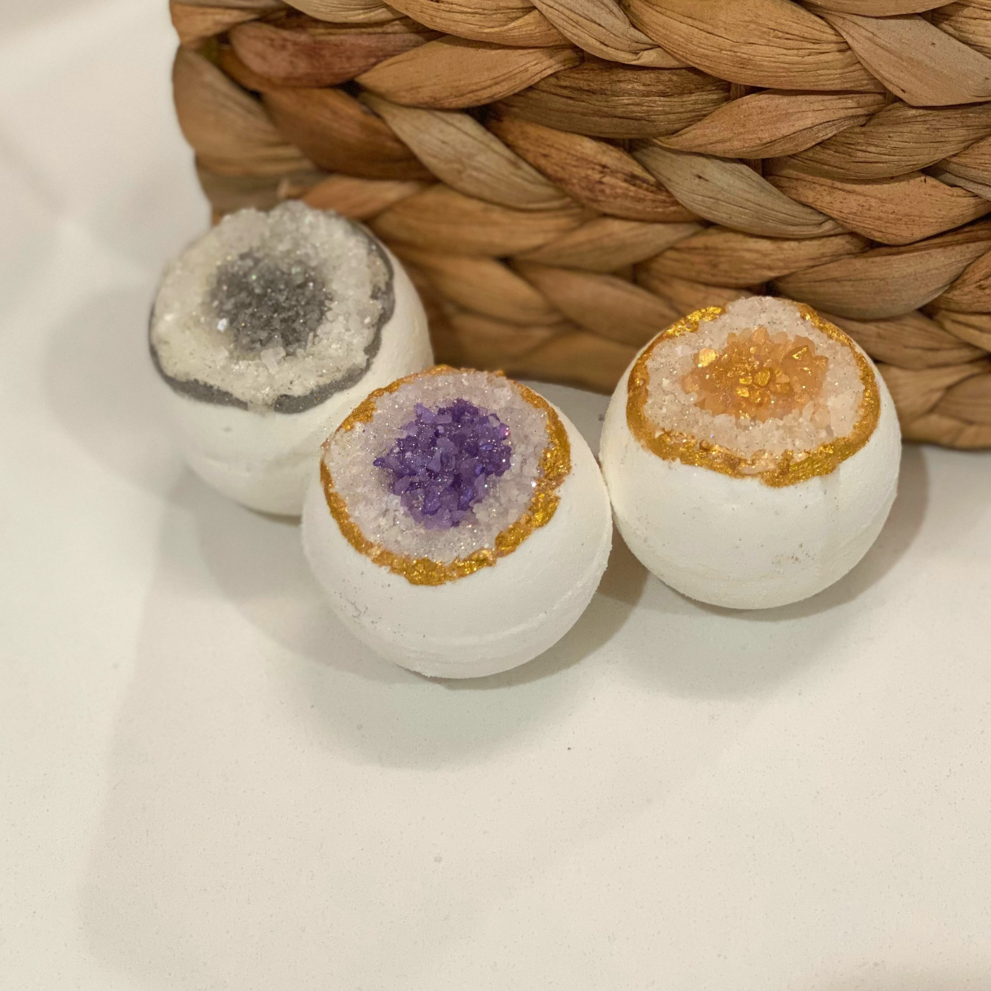 Mini Geode Trio | Cucumber Melon